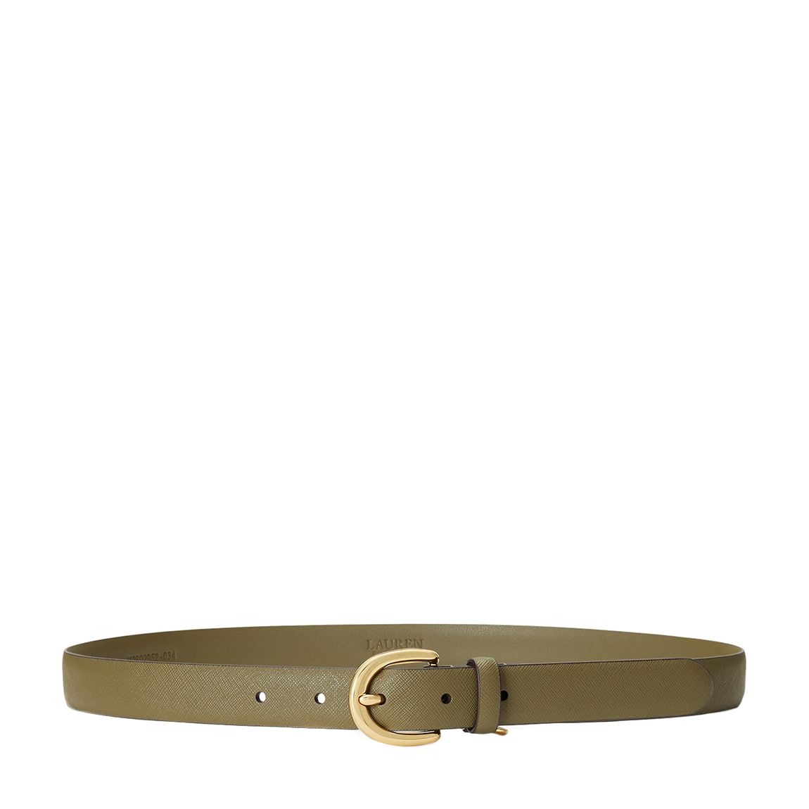 Khaki Charm Crosshatch Leather Belt main product photo