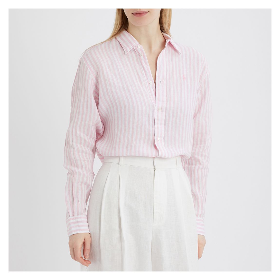 Pink Striped Linen Shirt main product photo
