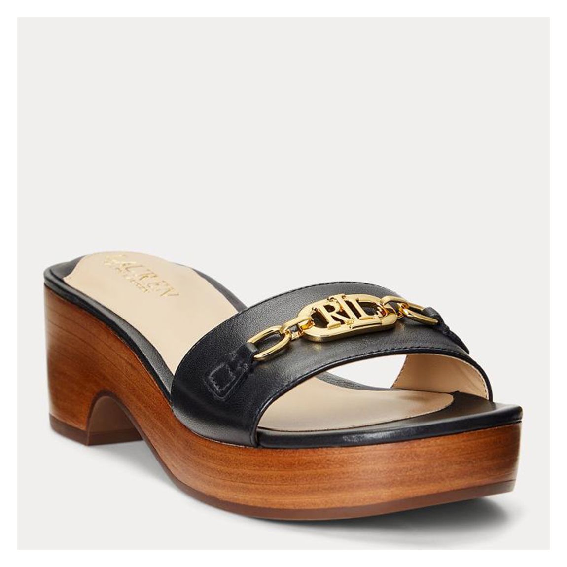 Black Roxanne Leather Mules main product photo