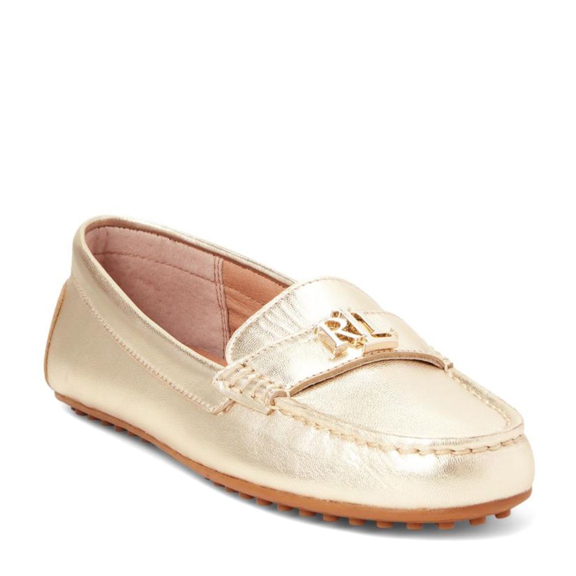 Rose Gold Barnsbury Leather Loafers main product photo