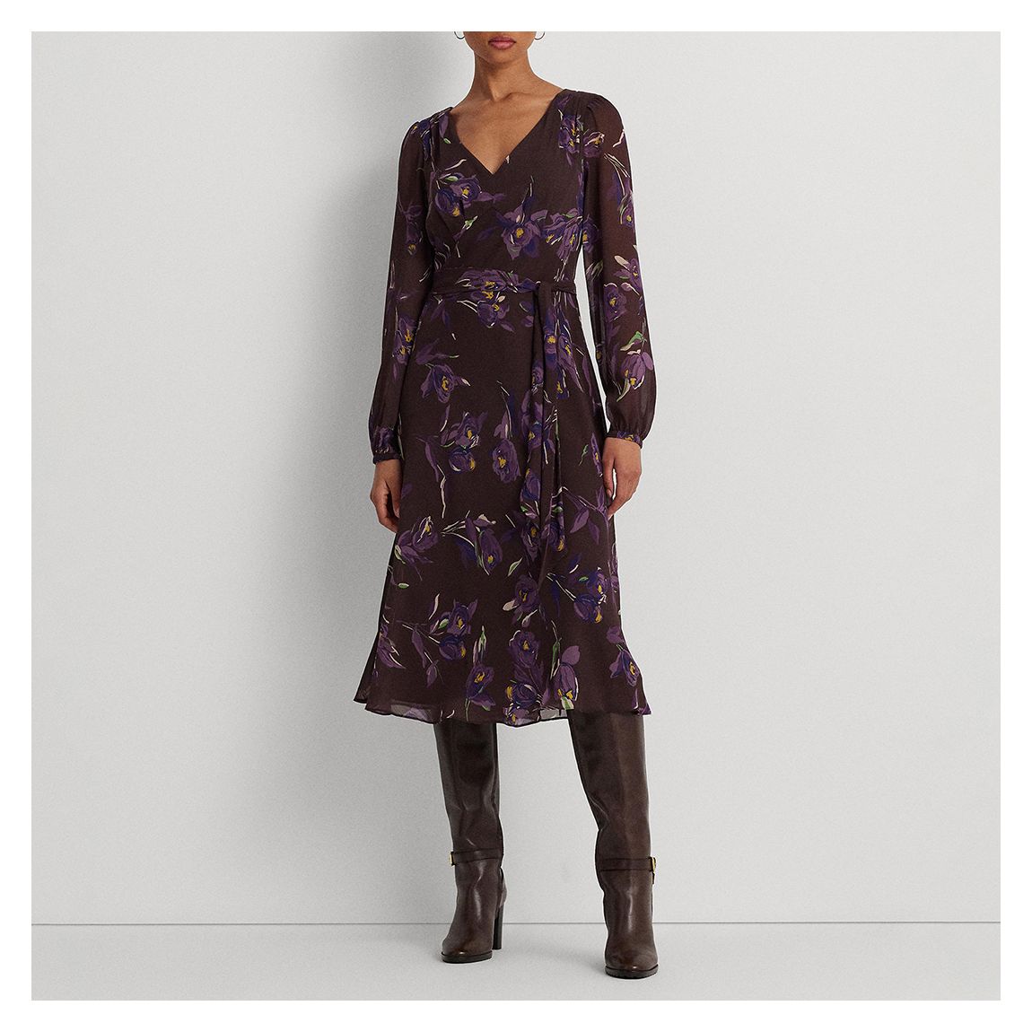 Floral Print Georgette Midi Dress main product photo