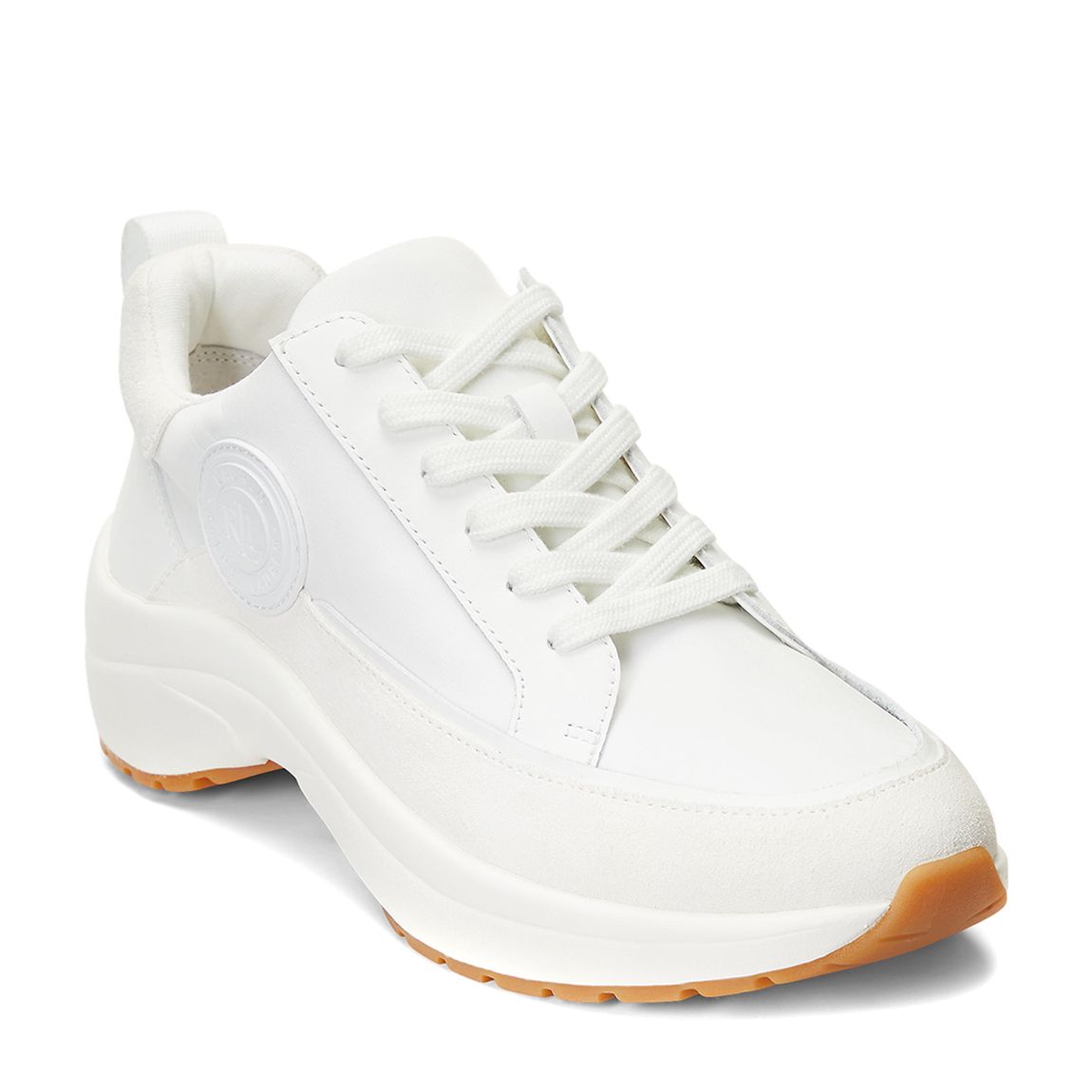 White Reaghan Leather Trainers main product photo