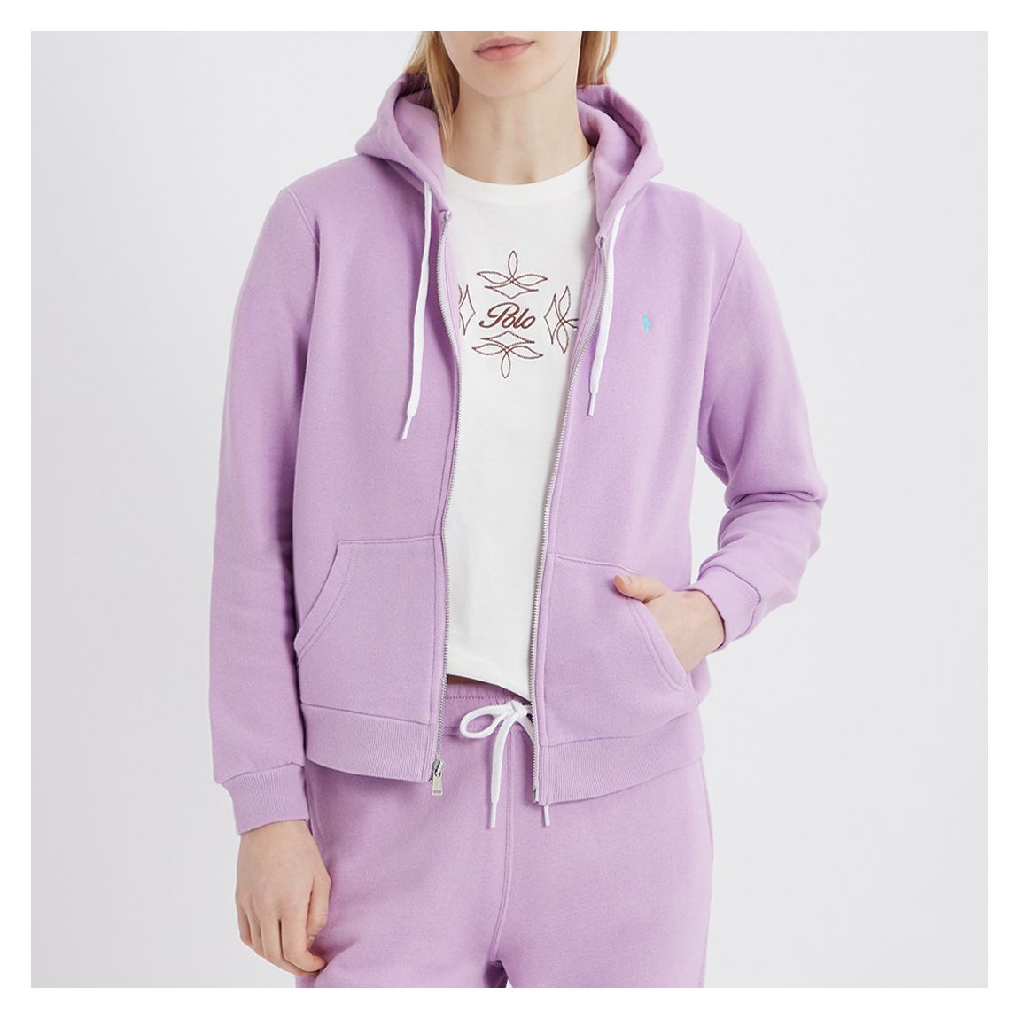 Lilac Arctic Cotton Blend Hoodie main product photo