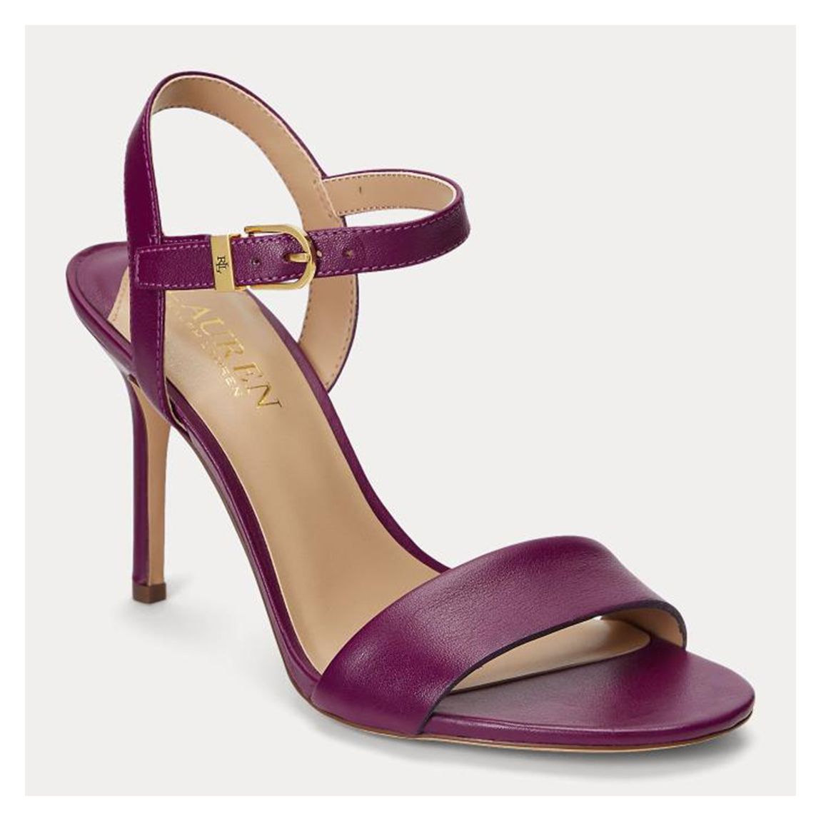 Purple Gwen Leather Heels main product photo