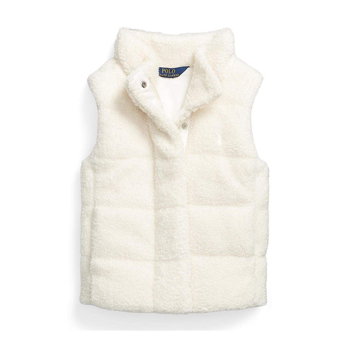 Toddler Girl's Cream Borg Gilet main product photo