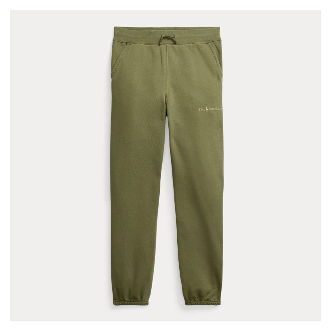 Older Boy's Green Fleece Cotton Blend Joggers main product photo