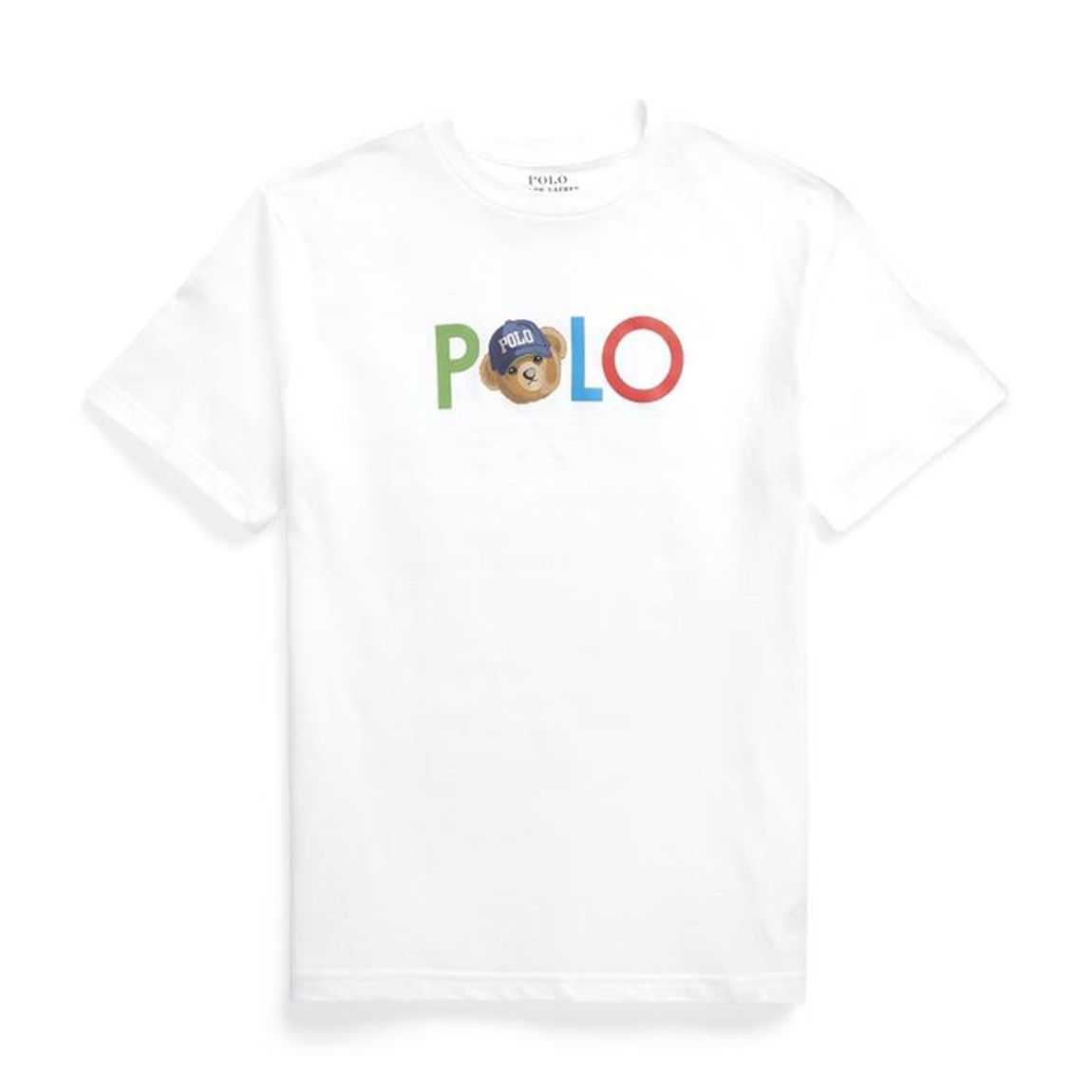 Younger Boy's White Printed Teddy Logo Cotton T-Shirt main product photo