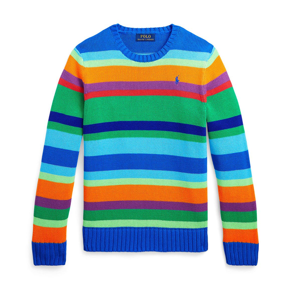 Older Boy's Blue Stripped Cotton Jumper main product photo