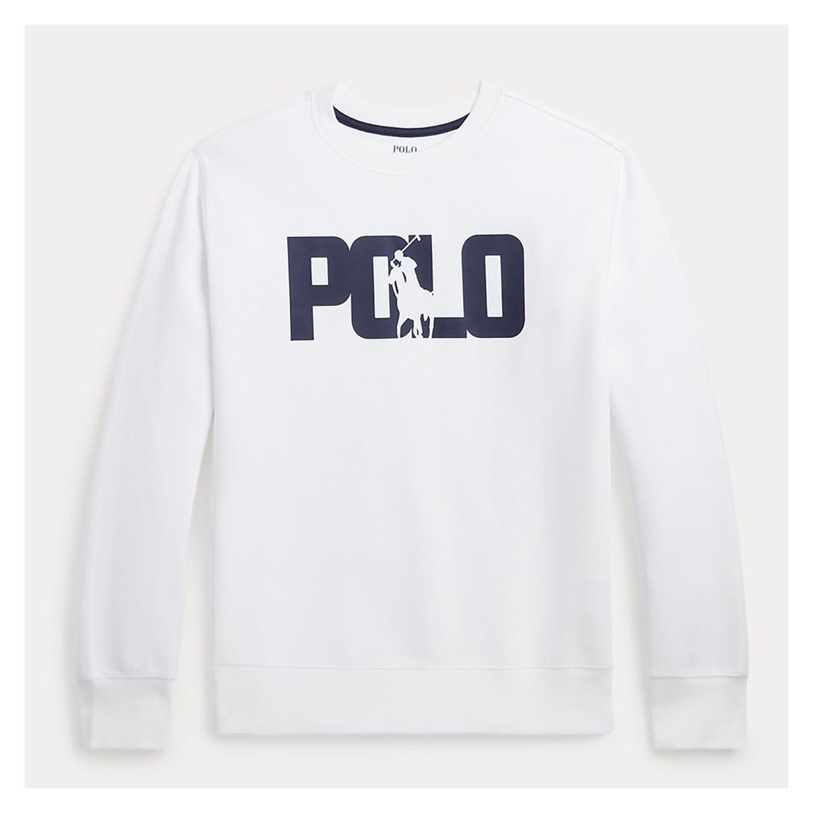 Older Boy's White Printed Logo Cotton Blend Sweatshirt main product photo
