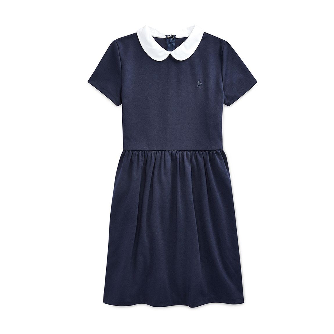 Older Girl's Navy Roma Collared Dress main product photo