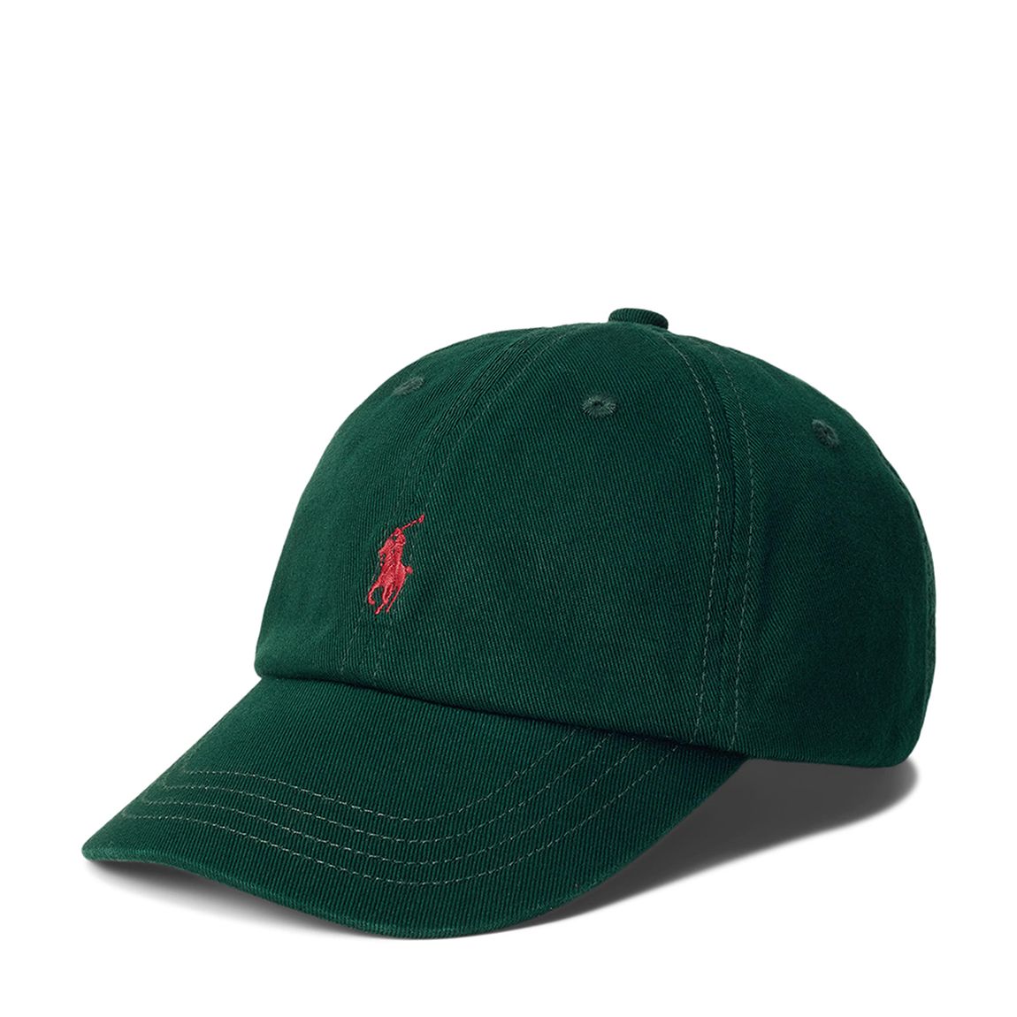 Younger Boy's Dark Green Twill Cotton Cap main product photo