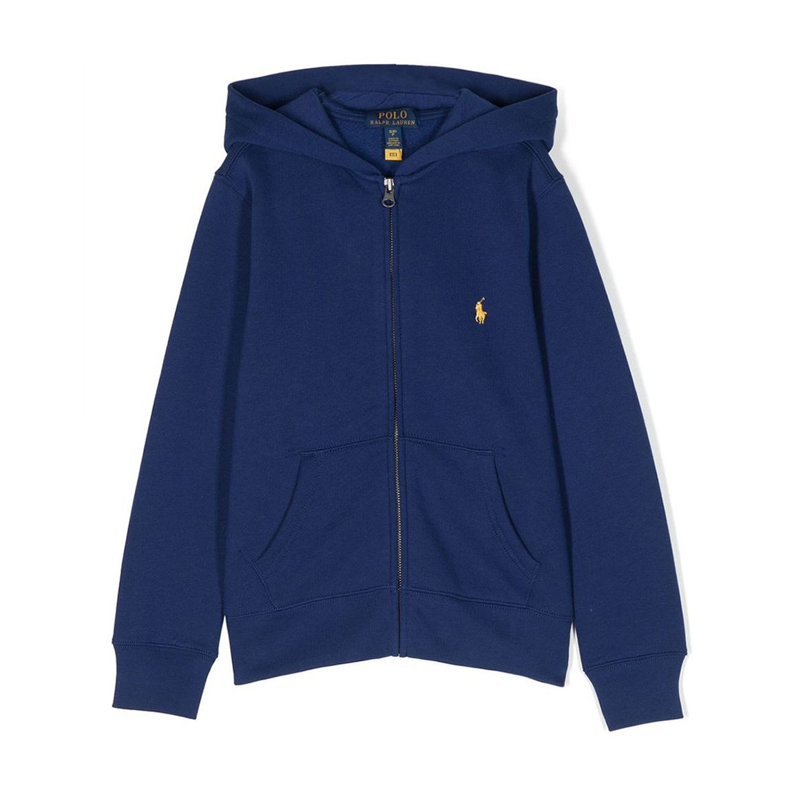 Older Boy's Dark Blue Cotton Blend Zipped Hoodie main product photo