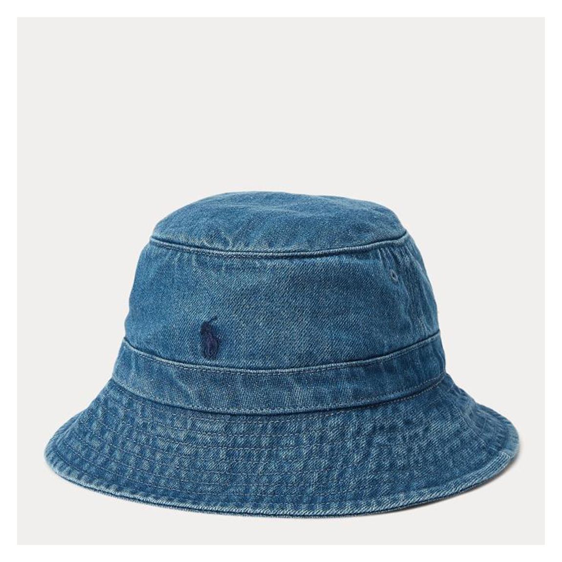 Older Boy's Blue Denim Cotton Bucket Hat main product photo
