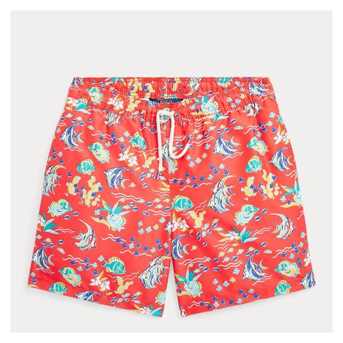 Older Boy's Coral Printed Swimming Trunks main product photo