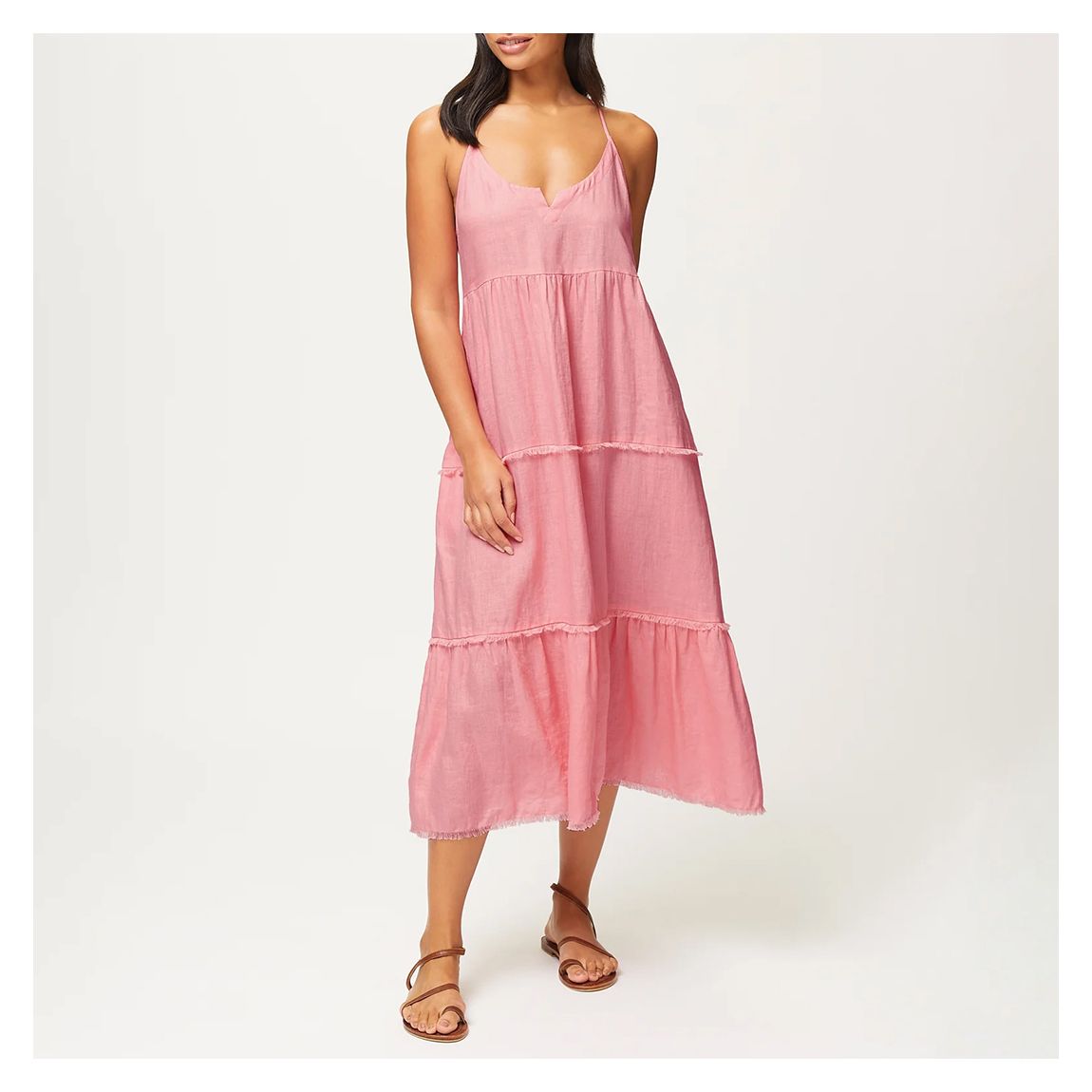 Pink Scoop Neck Dress main product photo