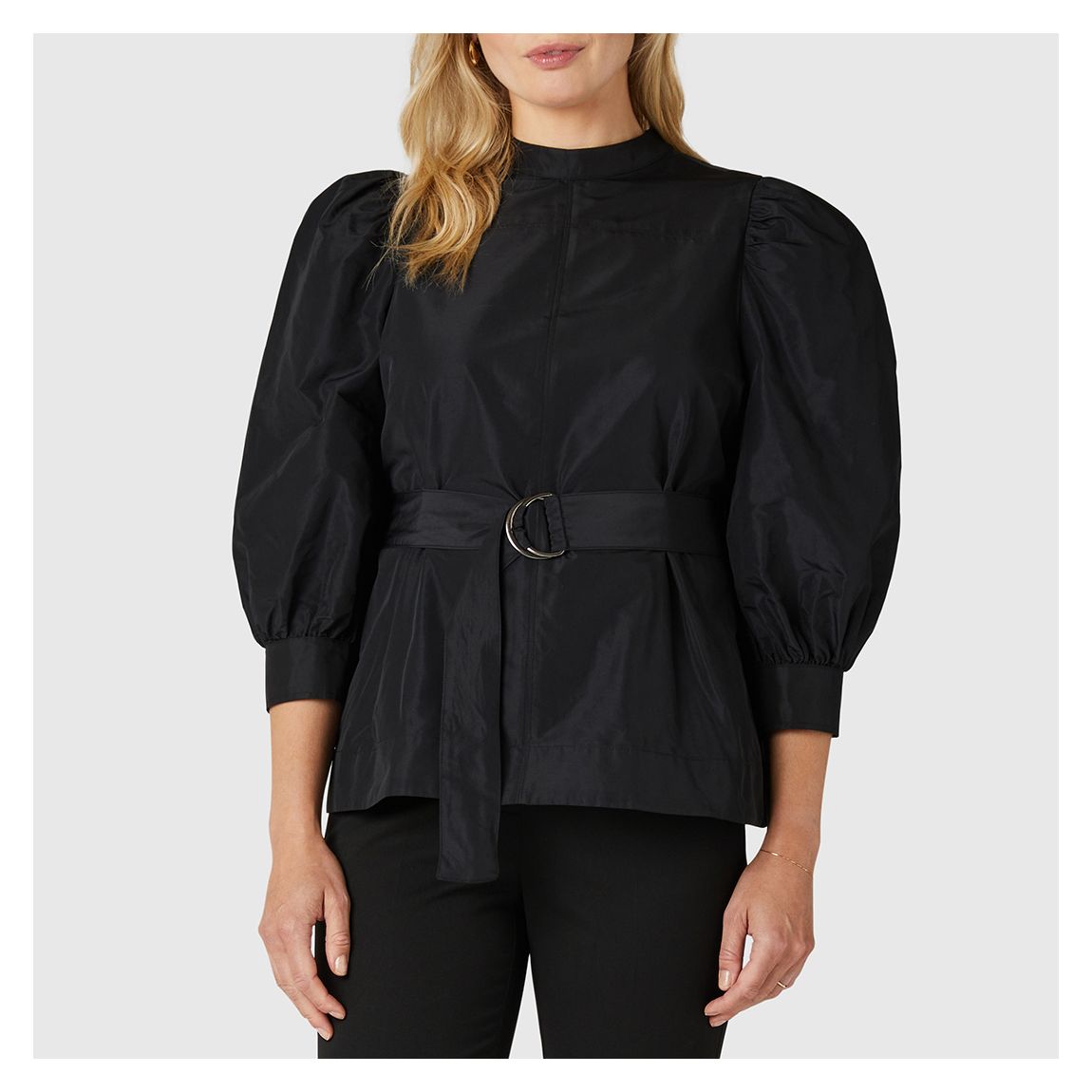 Black Wilder Belted Blouse main product photo