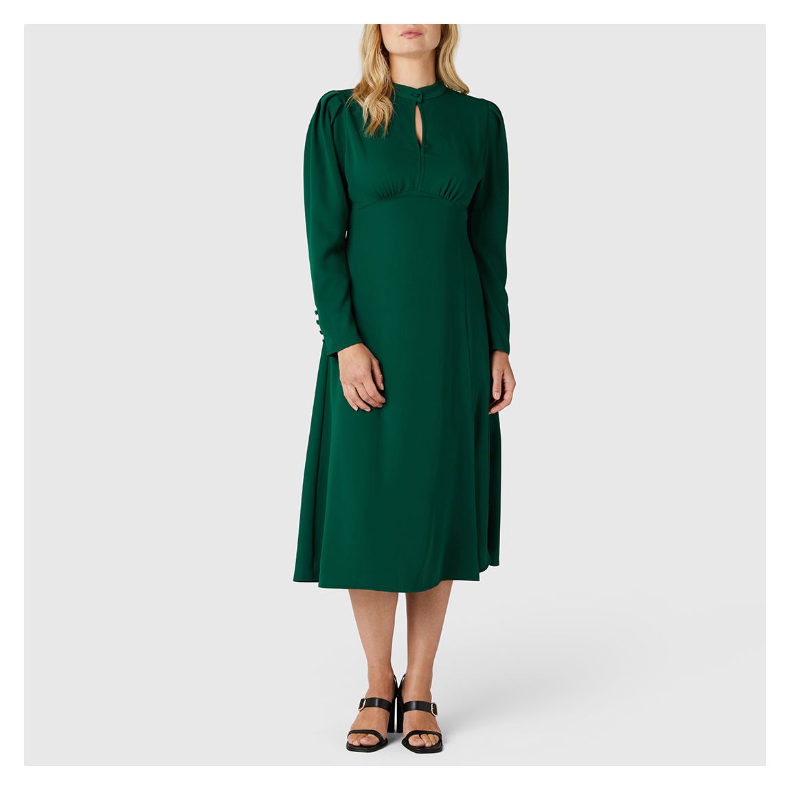 Dark Green Hannah Midi Dress main product photo
