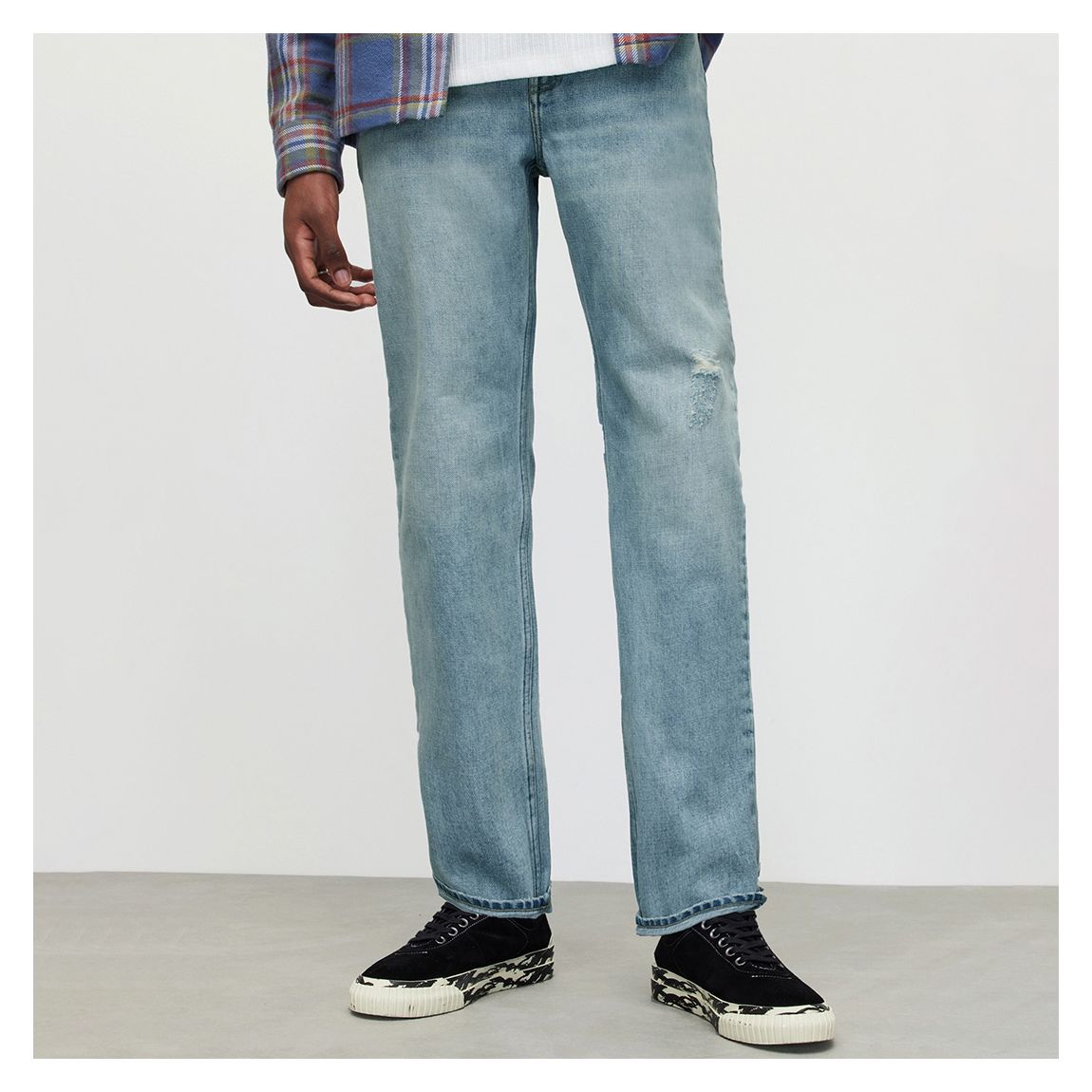 Light Indigo Curtis Damaged Jeans main product photo
