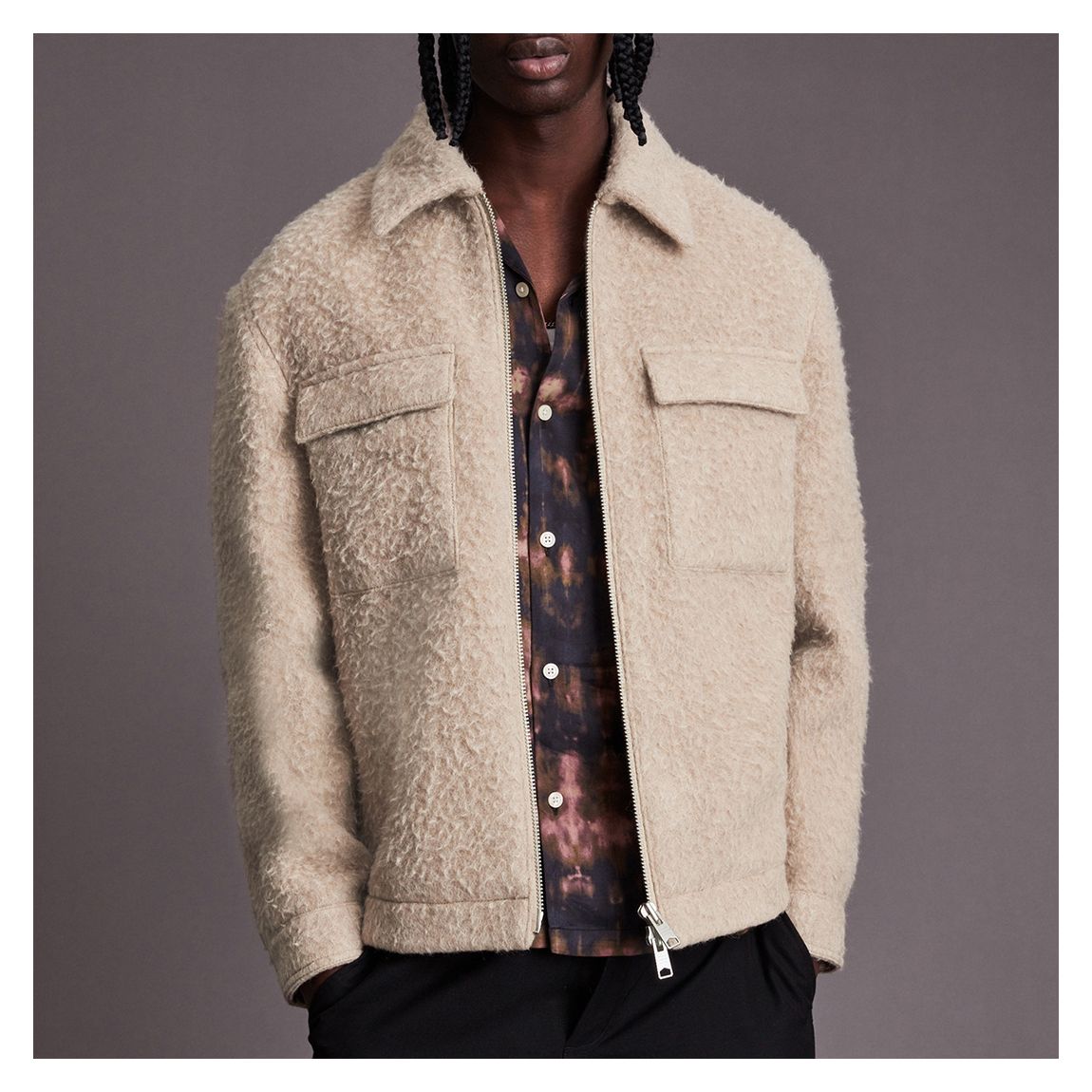 Cream Bobby Zip Wool Jacket main product photo