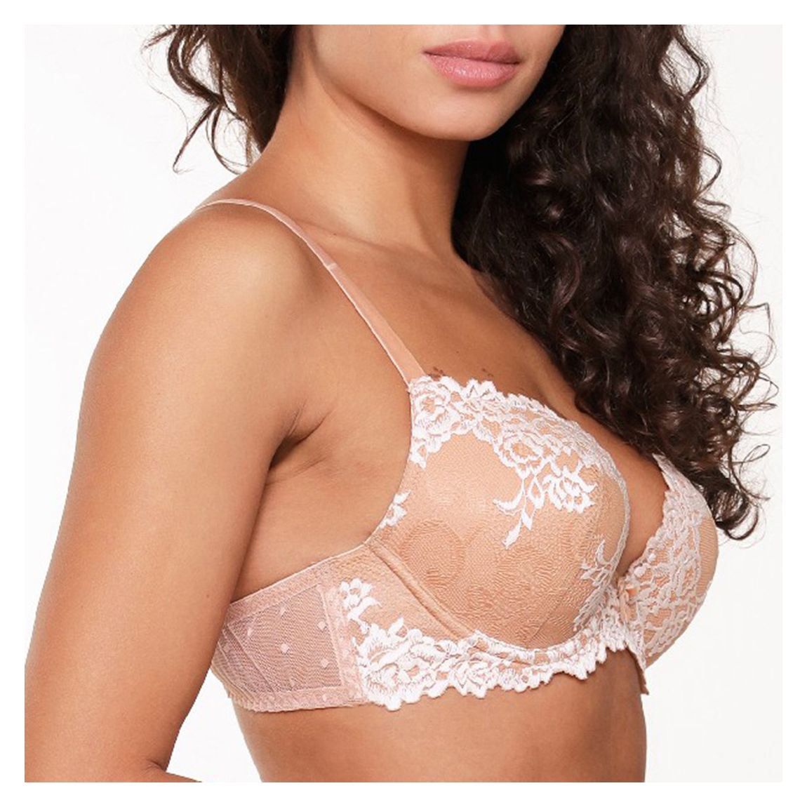 Beige Lace Gel Bra main product photo