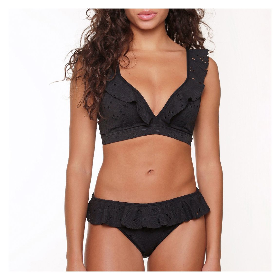 Black Padded triangle Bikini top main product photo