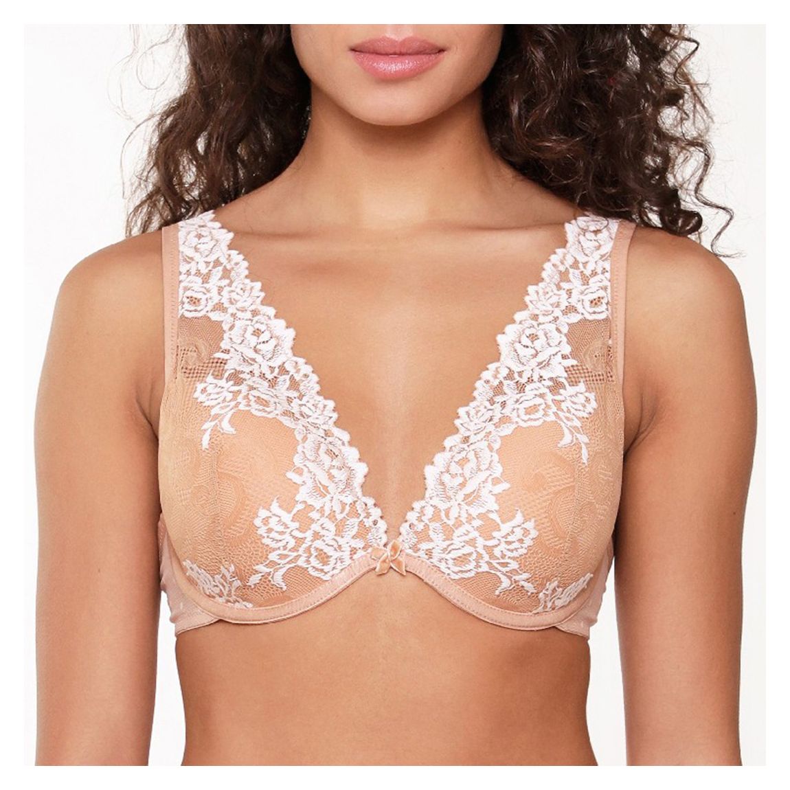 Beige Lace Triangle Bra main product photo