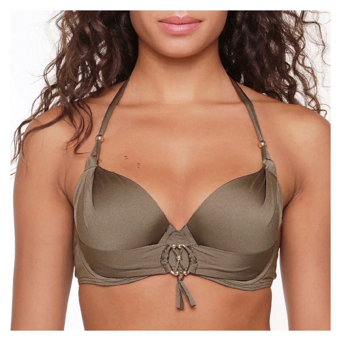 Green Voorgevormde Bikini top main product photo