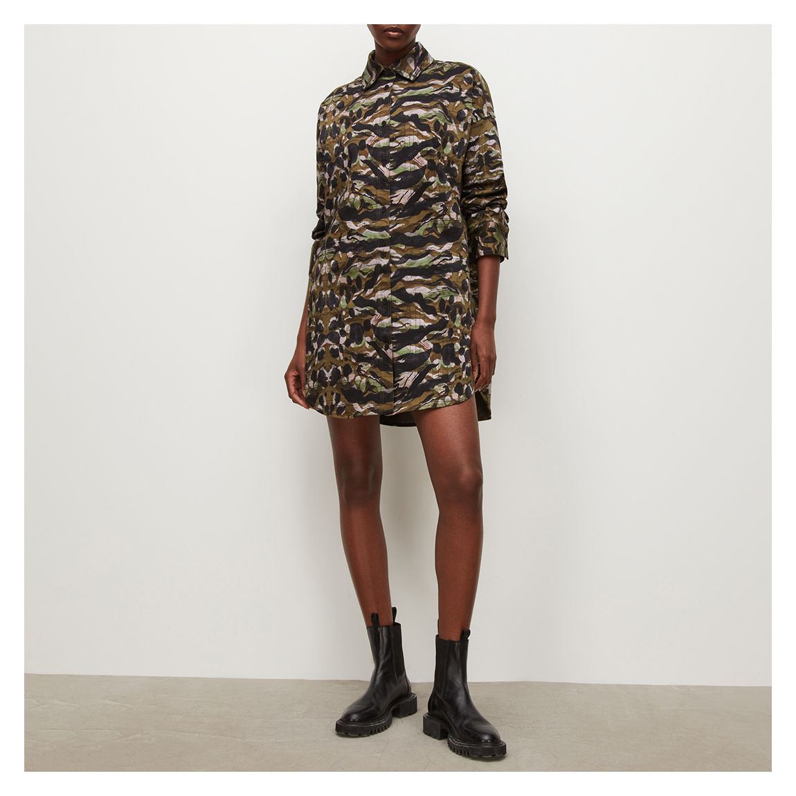 Khaki Inez Oniyuri Shirt Dress main product photo