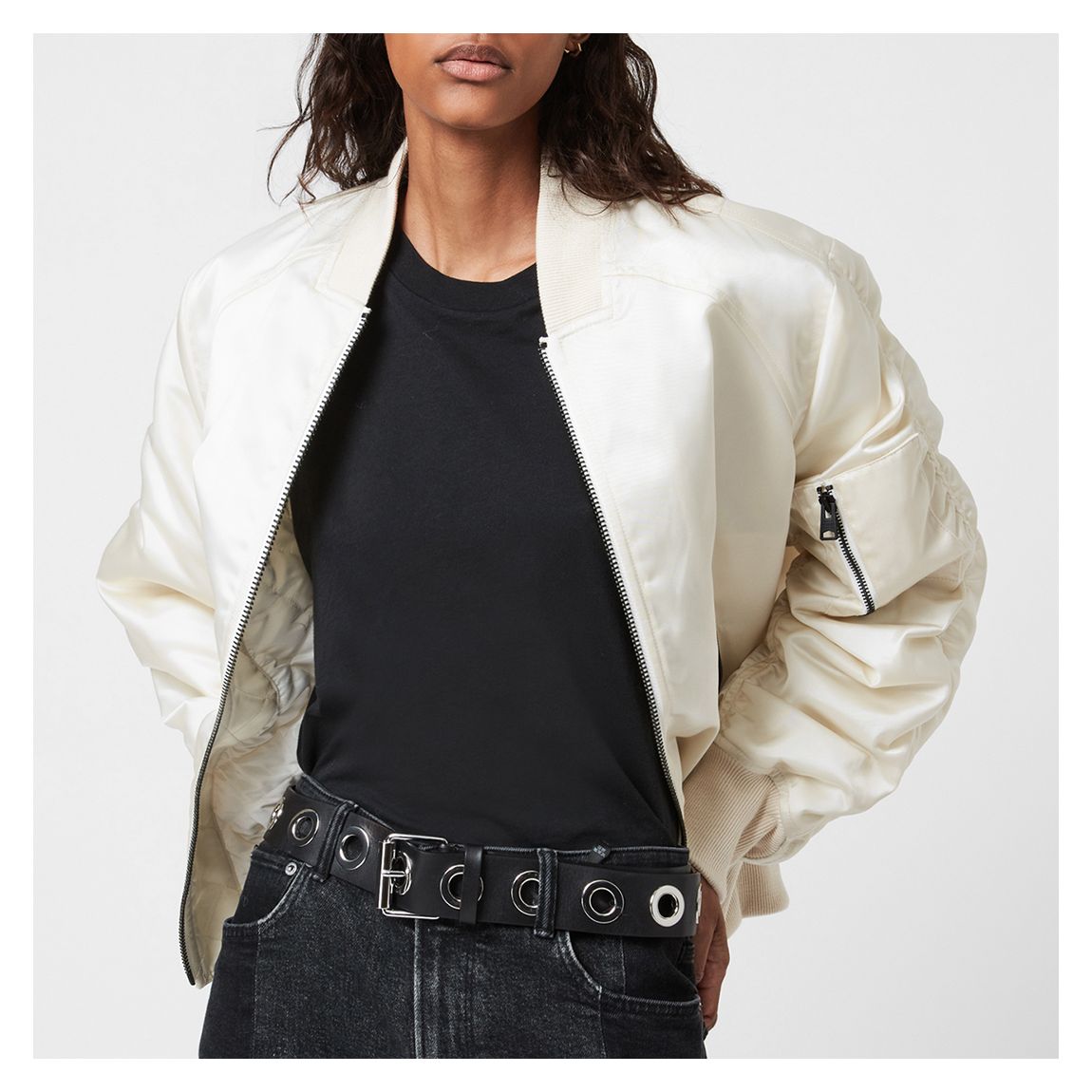 White Robin Bomber Jacket main product photo