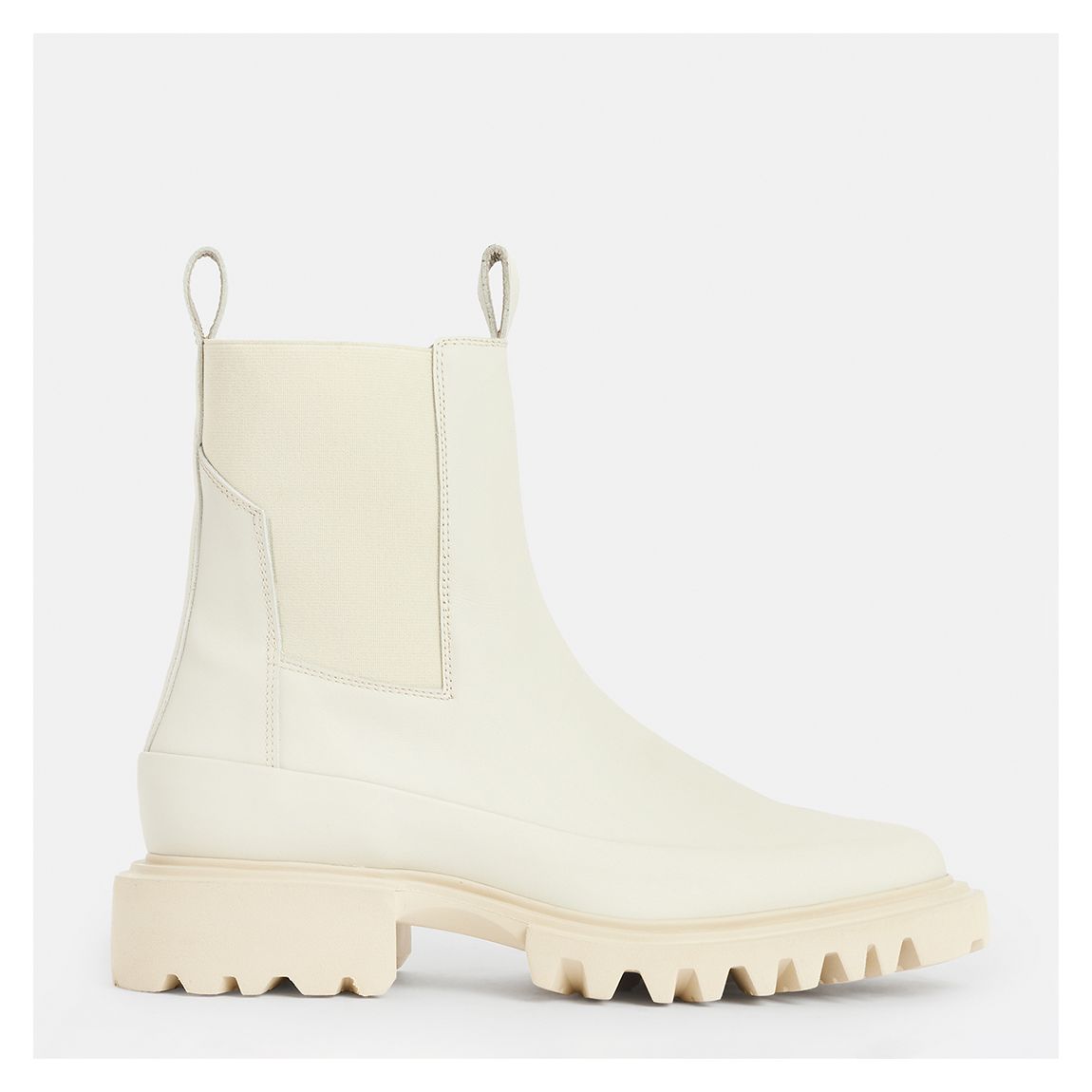 Cream Harlee Leather Boots main product photo