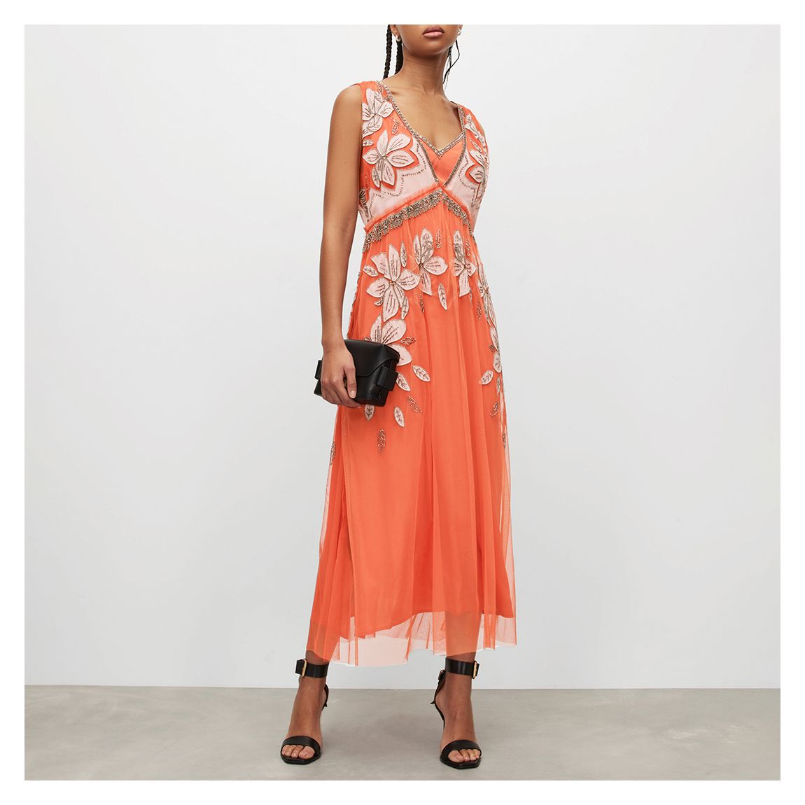 Orange Laia Embellished Dress main product photo