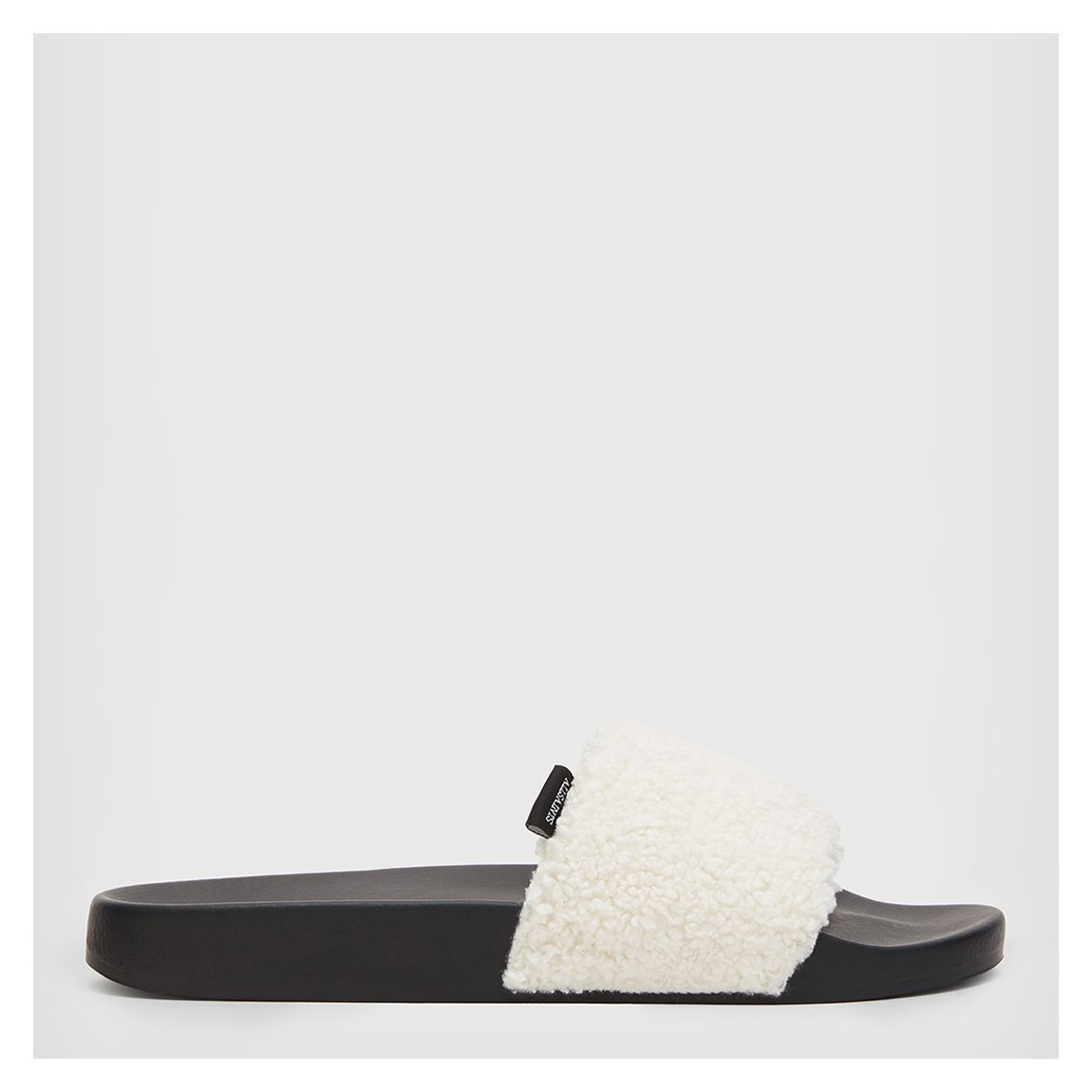 White Kori Shearling Sliders main product photo
