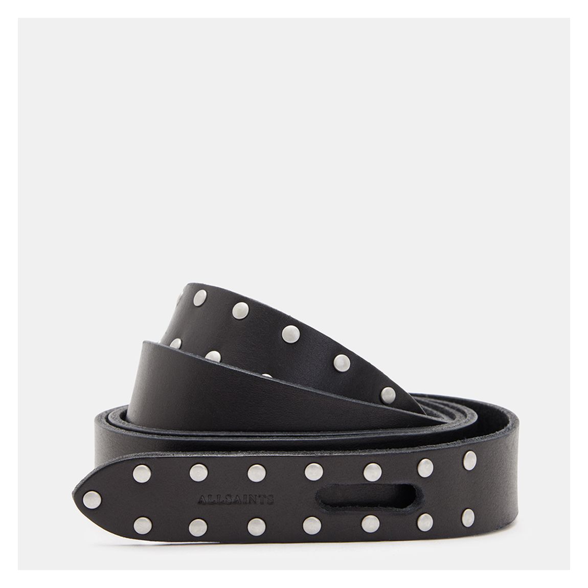Black Joelle Flip Tie Leather Belt main product photo