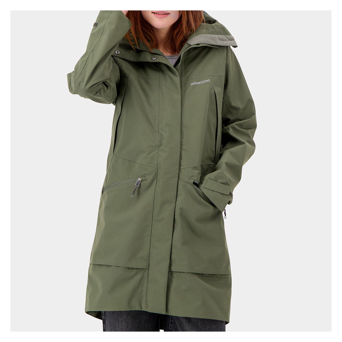 Green Ilma Waterproof Parka main product photo