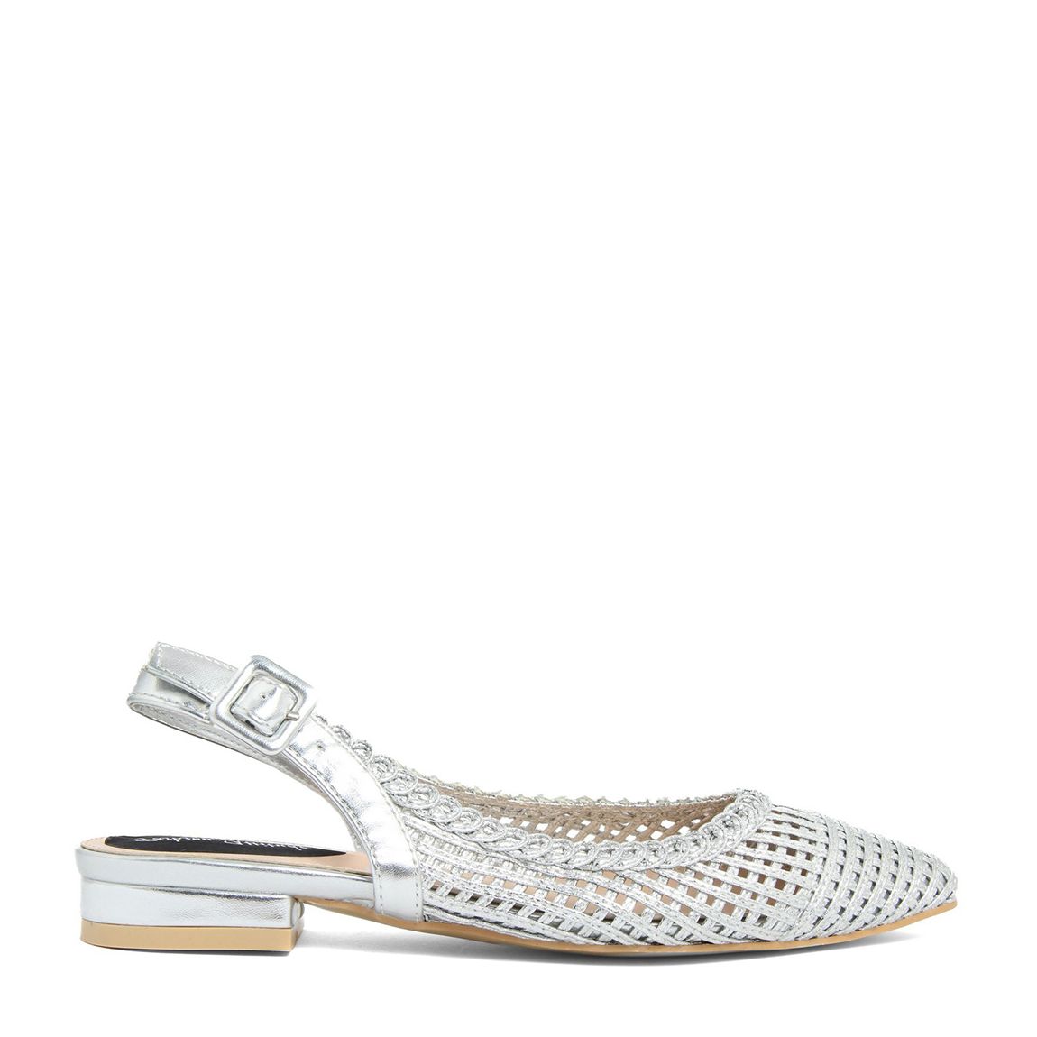 Silver Flat Sling Back main product photo