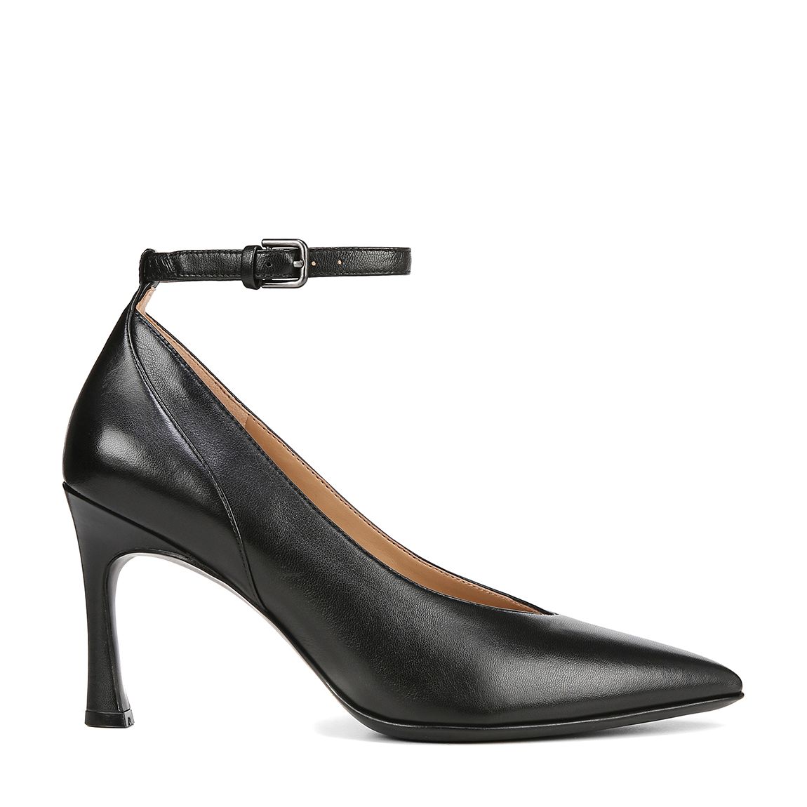 Black Ace Leather Court Heels main product photo