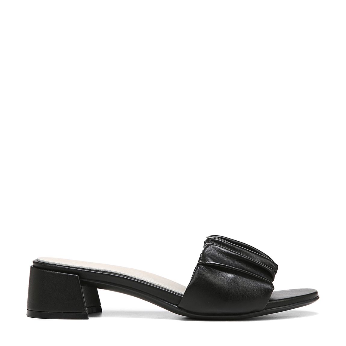 Black Leather Jaylen Heeled Mules main product photo