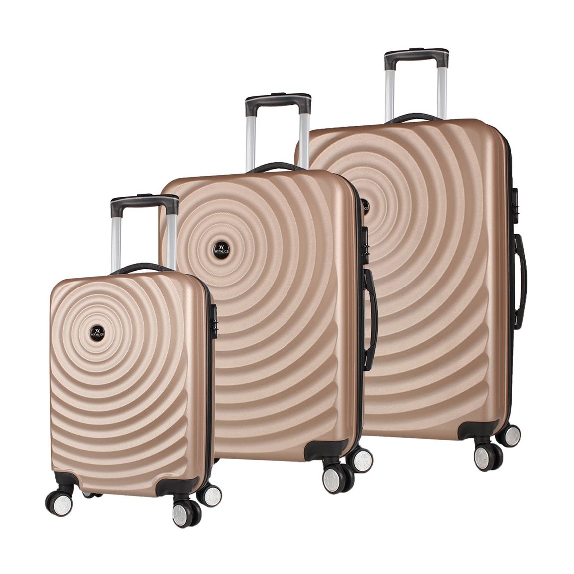 Gold DOPKOB Set of 3 Suitcases main product photo