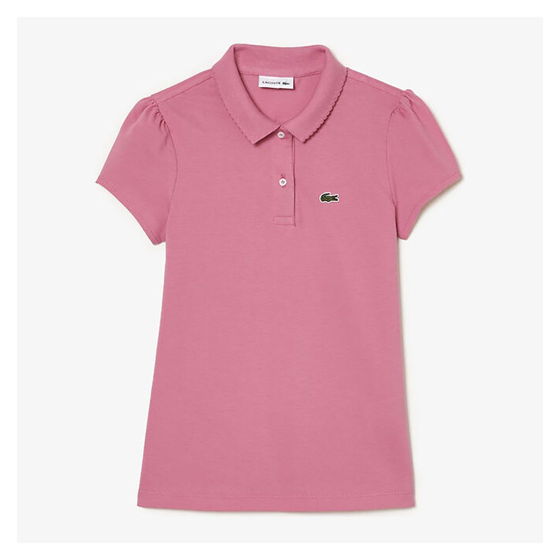 Kid Girl's Pink Cotton Blend Polo Shirt main product photo
