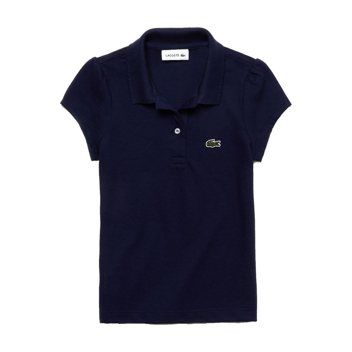 Teen Girl's Navy Cotton Blend Polo Shirt main product photo