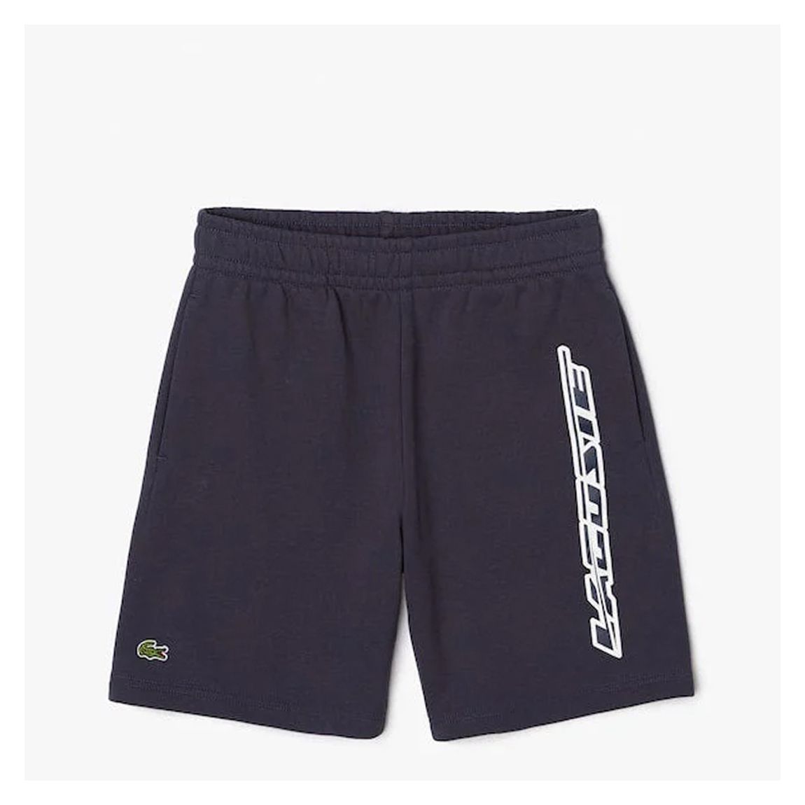 Baby Boy's Navy Printed Logo Cotton Shorts main product photo
