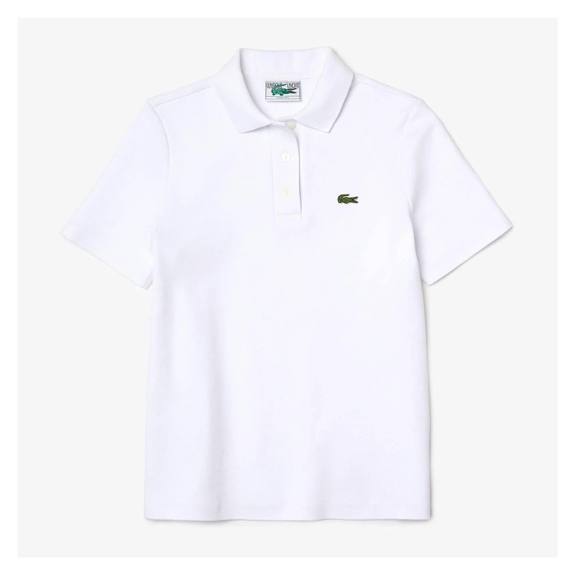 White Short Sleeve Cotton Polo Shirt main product photo