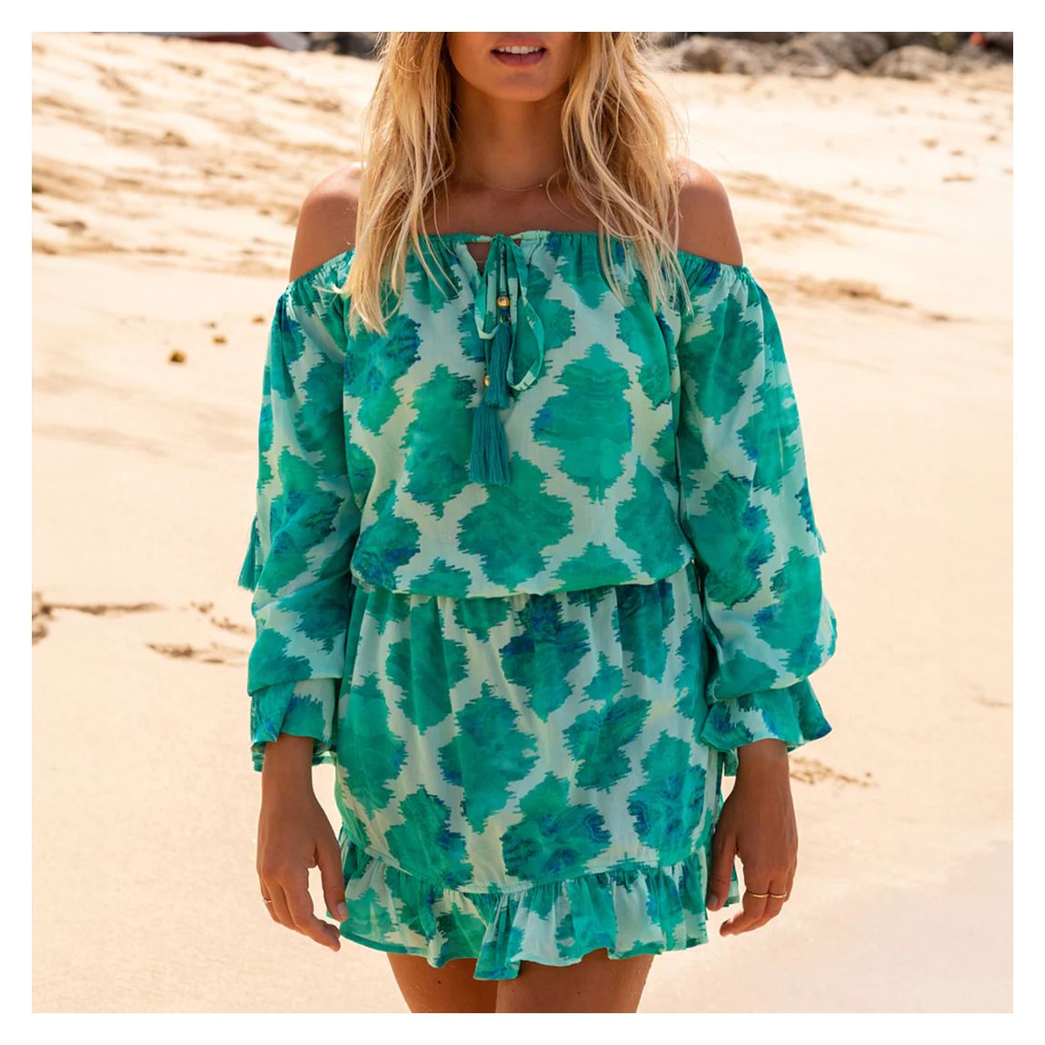 Blue Jade Paradise Malibu Mini Dress main product photo