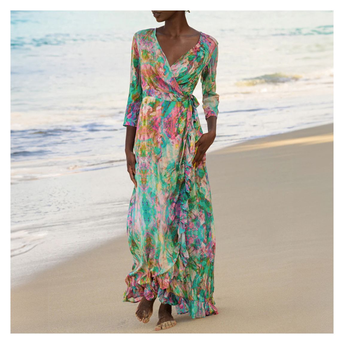 Multi Liquid Rainbow Maxi Dress (Long) main product photo