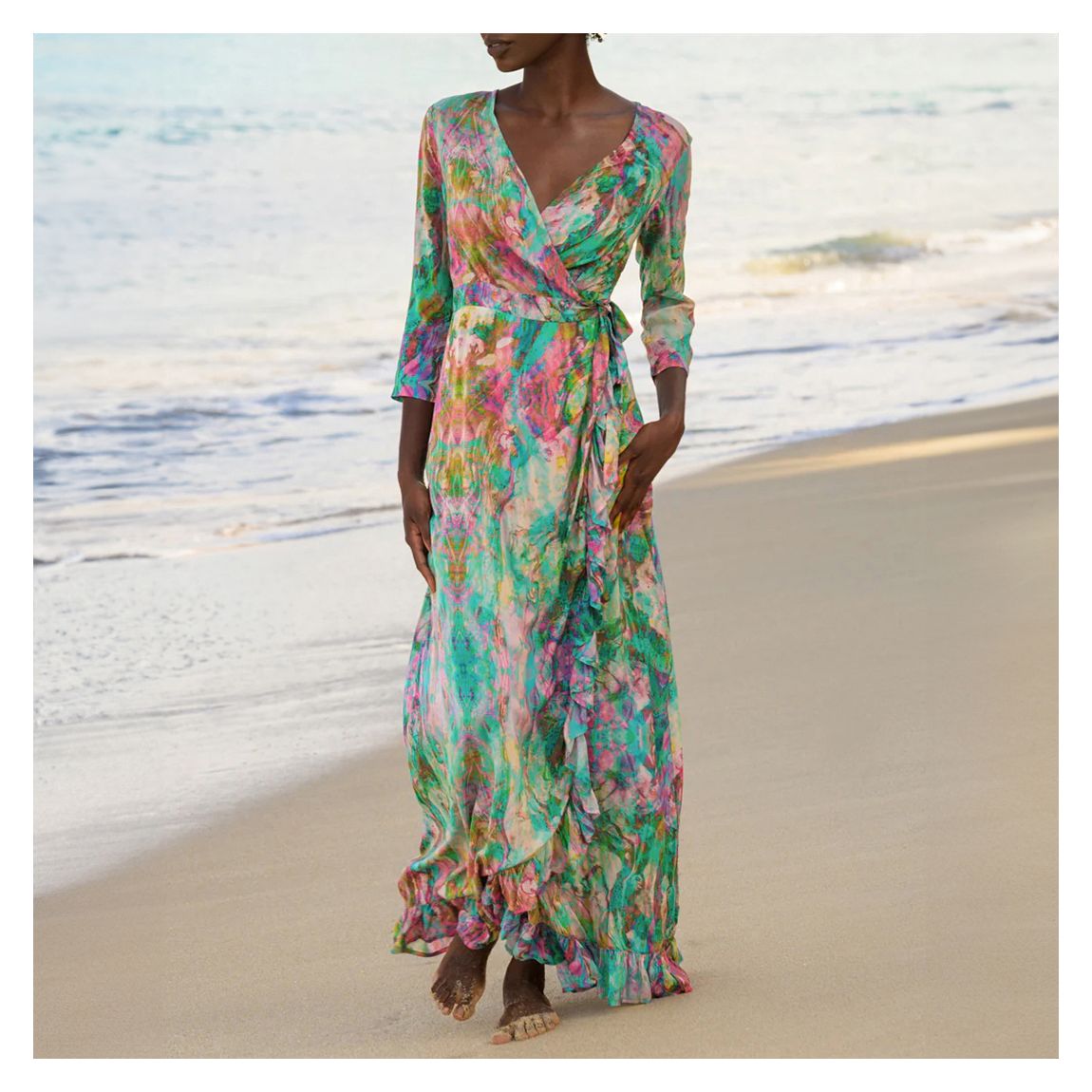 Multi Liquid Rainbow Maxi Dress (Regular) main product photo