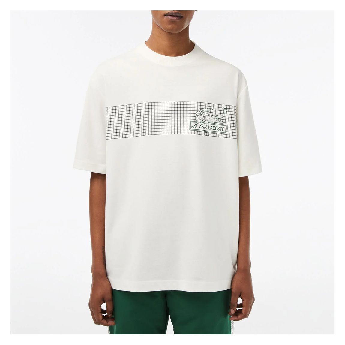 White Check Cotton T-Shirt main product photo