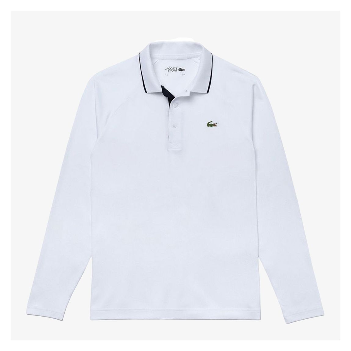 White Long Sleeve Polo Shirt main product photo