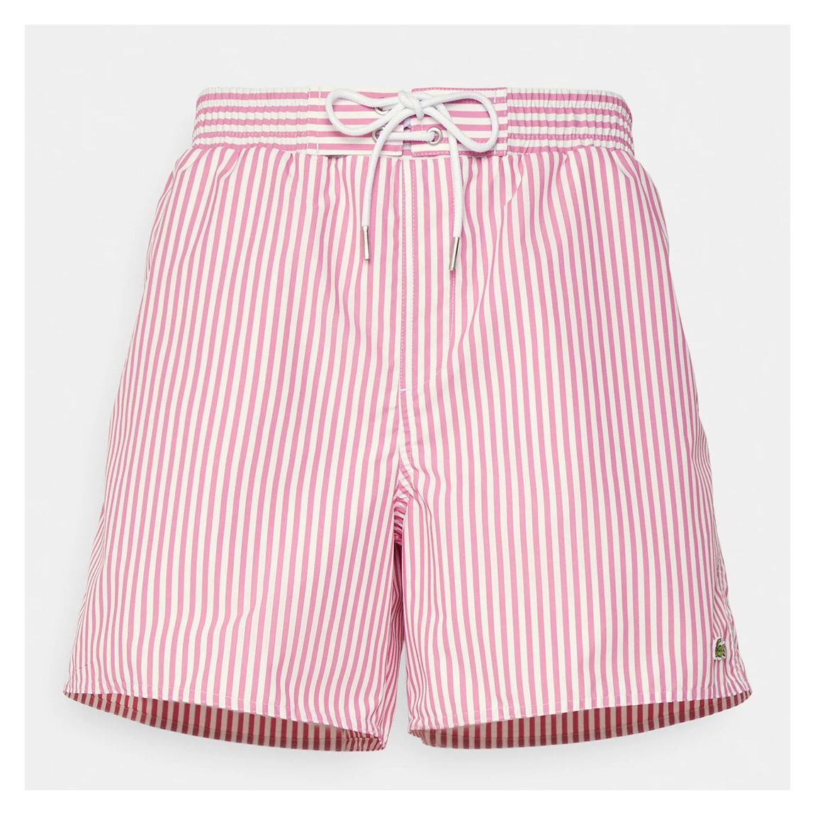 Pink Drawstring Stripe Swimming Trunks main product photo