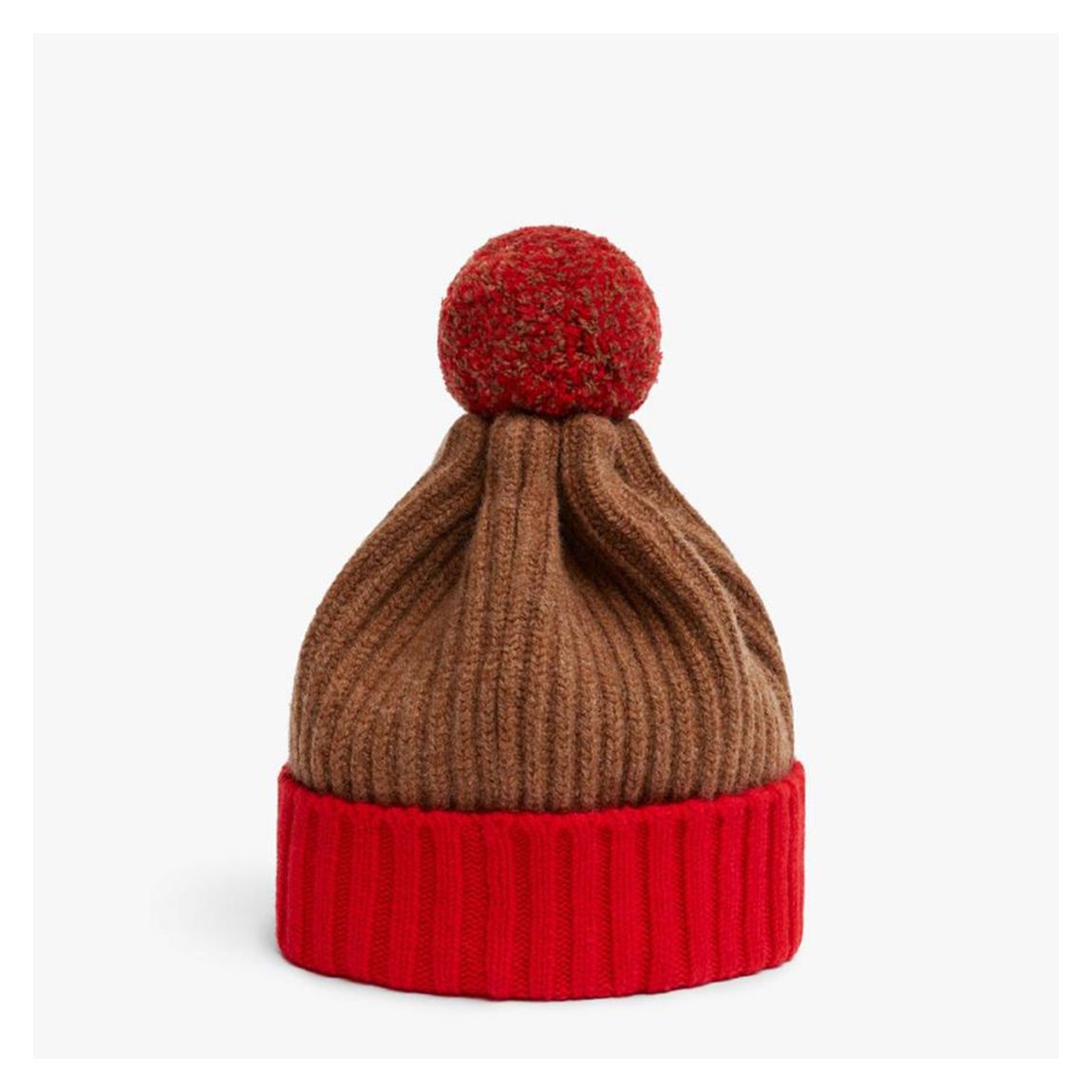 Brown Ribbed Hat main product photo