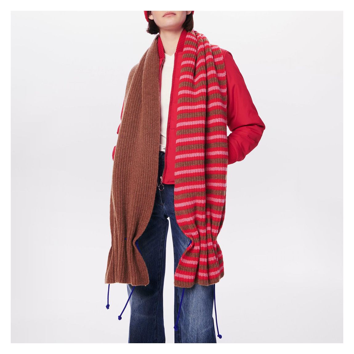 Brown and Red String Scarf main product photo